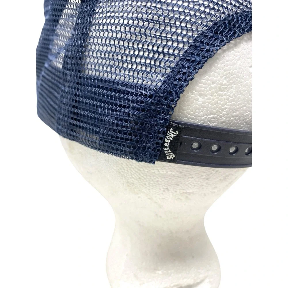 Billabong Youth Trucker Hat Mesh Snapback Cap Blue & Sunrise Colors Logo Surfer